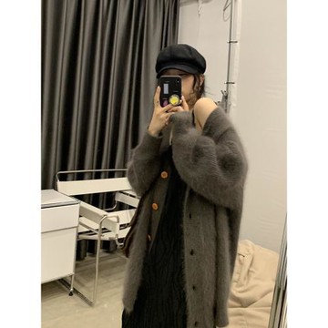 Melittlewei 21FW/ “美味橘子塔” 羊毛貂絨超暖大毛衣開衫