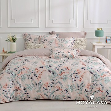 HOYACASA 60支銀纖維抗菌天絲兩用被床包組｜錦花嵐｜(雙人/加大/特大)