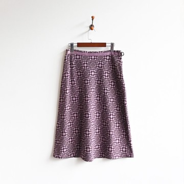 【蛋植物古著】薰香夢境針織印花古著裙