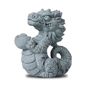【麟鳳呈祥】開運招財十二生肖祥龍擺飾 青砂石祥龍送寶_廠商直送