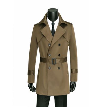 春秋風衣男中長款韓版帥氣潮牌英倫男士潮流薄款翻領青年外套百搭