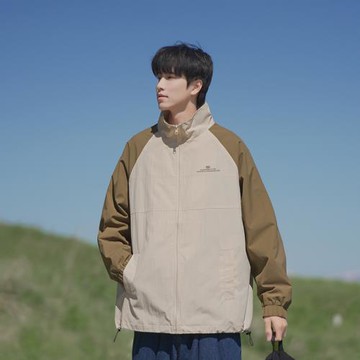 工裝外套男春秋cityboy日系立領機能夾克上衣2024新款男士沖鋒衣