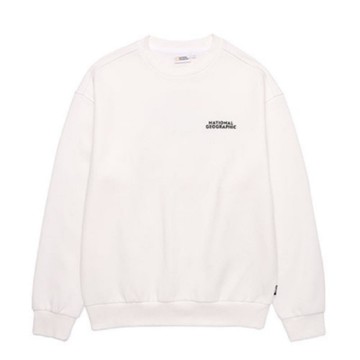 國家地理 NATIONAL GEOGRAPHIC 中性 地球長袖大學T恤 白-N204USW970011