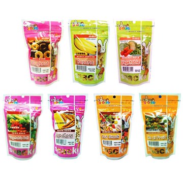 PINKIN-小動物美味點心70g~120g(爆米花/野菜球/甜甜圈/香蕉乾/甜心餅/磨牙餅)