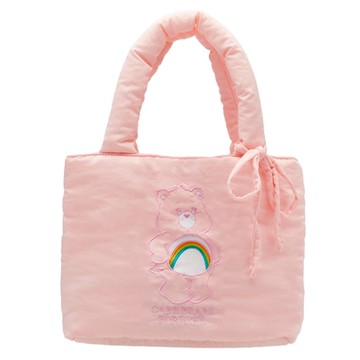 【Grace Gift】Care Bears-樂觀小熊澎澎刺繡空氣包S 粉紅