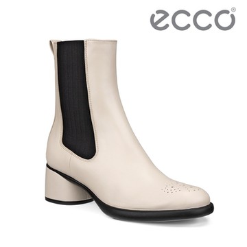 ECCO SCULPTED LX 35 雕塑優雅低跟切爾西靴款 女鞋 石灰色