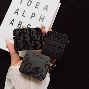 新款黑色磨砂浮雕潮牌D家適用蘋果藍牙無線耳機殼AirPods pro二代硅膠AirPods 1/2/3/4代防摔男女款保護套