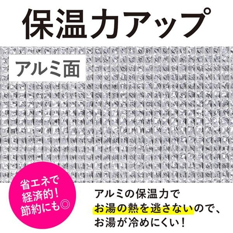 お湯に浮かべるアルミの保温マット トップ