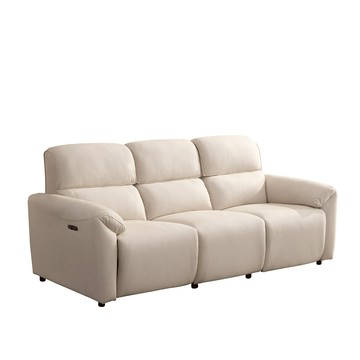 hoi!芝華仕頭等艙 防潑水貓抓絨 三人零靠牆電動沙發組附USB 30375 麥芽米色