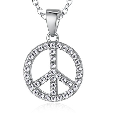 和平符號．925純銀項鍊．八心八箭