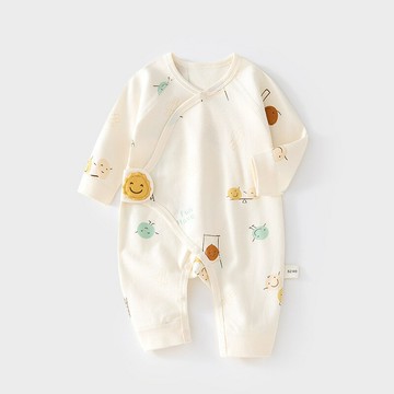 新生兒連體衣嬰兒蝴蝶衣哈衣四季初生和尚服爬服魔術貼寶寶衣服鑫弘-萌寶童裝可開發票