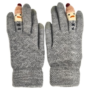 雪人手套 Set 灰色 陽離子面料  23.5 x 9cm