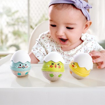 德國Hape 不倒翁蛋殼搖鈴