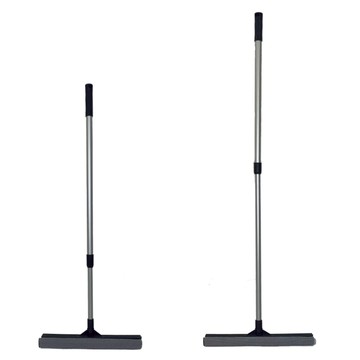 EDISH 伸縮柄玻璃清潔兩用刮刀組 25 x 95cm 輕鬆清潔高處玻璃  黑色  1組