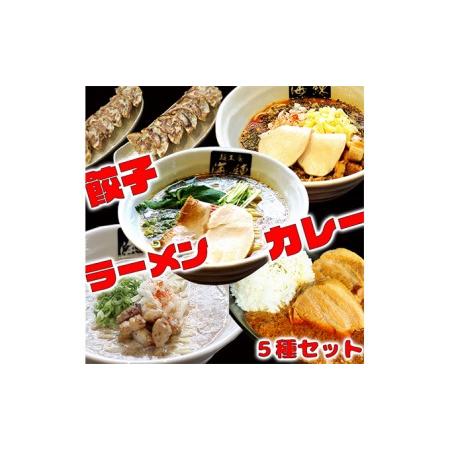 ふるさと納税 本格ラーメン贅沢5種！！お店と変わらない味 カレー＆餃子【魚介豚骨ラーメン 和風ラーメン醤油 トマトンコツラーメン キーマカレ.. 静岡県裾野市