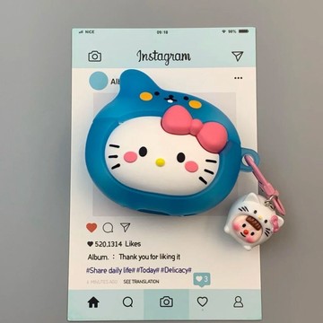 【臺灣出貨】創意酷兒Kt貓適用AirPods 4代耳機殼蘋果無線藍牙耳機套pro2代3代