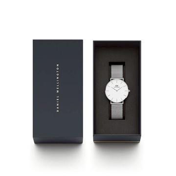 帝安諾-實體店面 Daniel Wellington DW 米蘭 銀錶帶 白面 手錶 36MM DW0010306