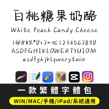 2025新版Mac/procreate繁體手寫體  中文優雅手寫體ttf 下筆/剪映/IG/Goodnotes