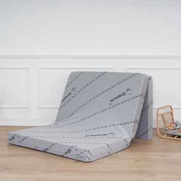 LOHAS 樂活家居 石墨烯透氣三折床墊 180 x 90cm 8cm 舒適透氣 方便收納  單人3尺  灰色