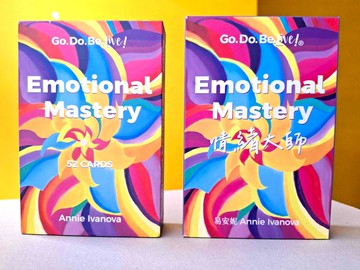 心靈療癒卡 【情緒大師】自我成長 | 52張手繪套卡 英文中文