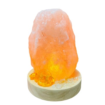 💰【¤臻藏館¤】【好運如山鹽燈】玫瑰鹽＋天然水晶 USB插電喜馬拉雅山原礦鹽燈 手工雕刻元寶造型 招財風水開運擺
