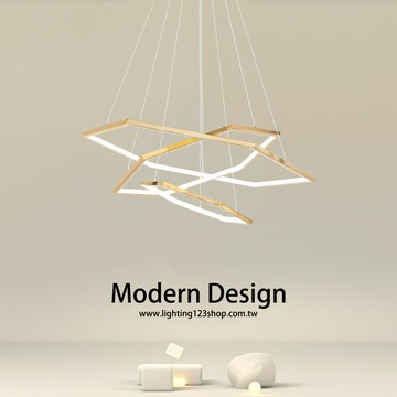 不鏽鋼鍍鈦金113W三色光造型吊燈 F16-19-30031