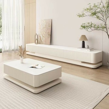 電視櫃 免運 附發票 輕奢現代簡約超長巖板電視櫃茶幾組合家用意式落地大戶型北歐地櫃