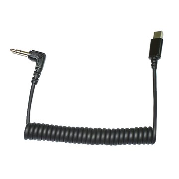 CKMOVA 麥克風轉接線 Type-C接頭 3.5mm TRS接頭 線長25cm  AC-UC3  黑色  1個