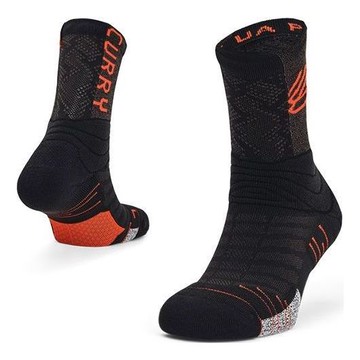 Under Armour Curry Playmaker Crew Socks 'Black Orange'