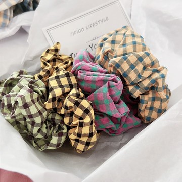 FIFIOO菲菲窩居||英倫學院風髮圈 大腸圈 髮飾 東大門 made in korea