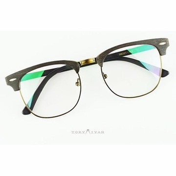 [ToryIvan] X15 板材 木紋 木頭鏡框 經典風格 細框 復古眼鏡 圓形框架 咖啡色 手作 Style