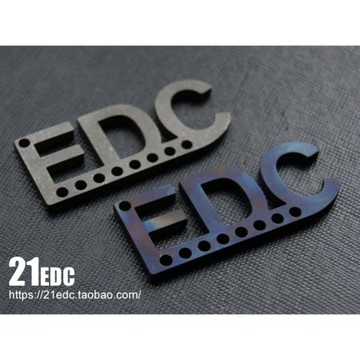 21EDC原創鈦合金鑰匙小工具手電刀墜分隔掛牌口袋掛扣板圈串環扣