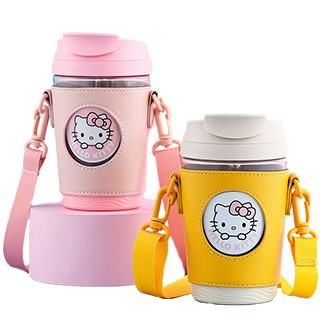 優貝選 凱蒂貓 HELLO KITTY 吸管式/直飲式 一杯兩用雙飲杯