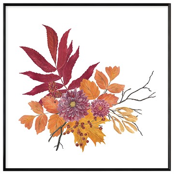 菠蘿選畫所 秋日雛菊I APFP4408B 40 x 40cm 畫框 - 居家裝飾藝術  黑色