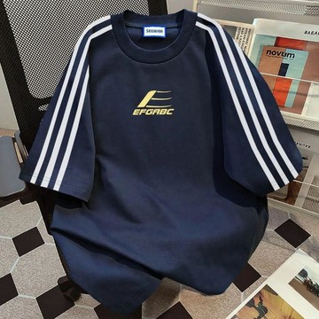 臺灣出貨 美式短袖polo夏季時尚氣質新款ins寬鬆帶領半袖翻領上衣帥氣運動上衣男生上衣短袖上衣