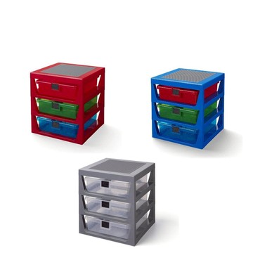 LEGO樂高玩具收納三層架 (多色可選) 深灰色