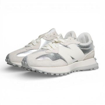 NEW BALANCE 休閒鞋 NB 327 米白銀 復古鞋 女 WS327GLA