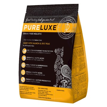 PURELUXE 純華 室內成幼貓 天然無穀糧 鮭魚+豌豆  11lb  1袋