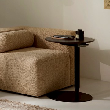 【iloom 怡倫家居】UP 600型升降邊桌 橢圓款 兩色可選 床邊桌 桌子 餐桌 沙發桌 邊桌 圓桌