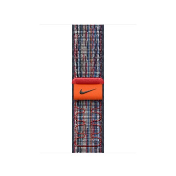Apple 40 公釐藍色配紅色 Nike 運動型錶環