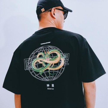 夢話研究所 新款七龍珠神龍許愿印花短袖T恤230g全棉男女動漫大碼