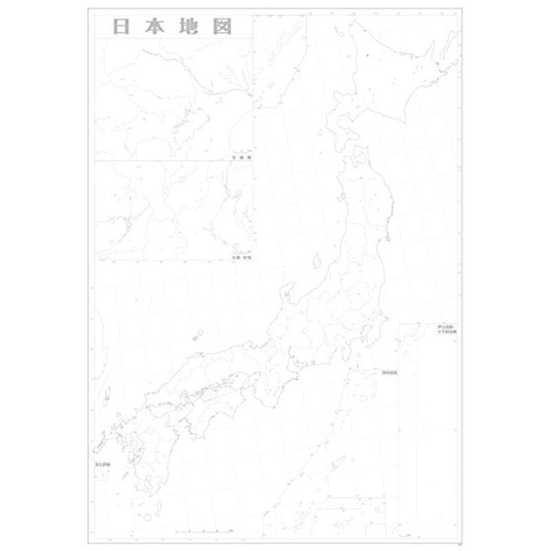 日本白地図