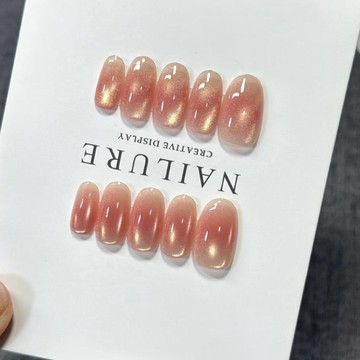 💗Yuki Nail💗微醺梅子紅茶金爆閃顯白氣質少女千金ins高階感可拆卸美甲穿戴甲
