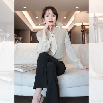 春裝女裝2022年新款職場氣質女神范套裝輕熟風名媛高端褲子兩件套