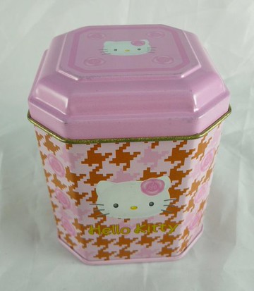 【震撼精品百貨】Hello Kitty 凱蒂貓 鐵盒 粉  震撼日式精品百貨