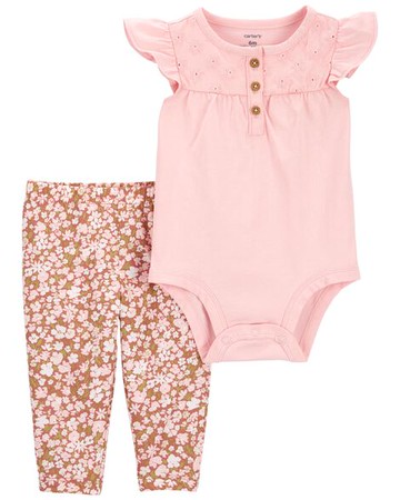 Baby 2-Piece Floral Bodysuit Pant Set