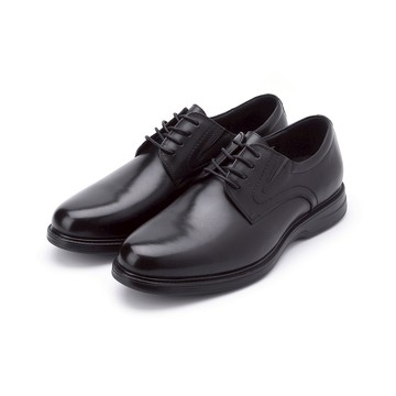 BONJO 綁帶微空調真皮休閒鞋 黑 男鞋