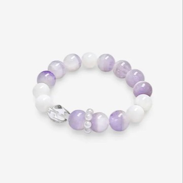 CHA 紫極星輝 紫極光x硨磲 水晶手串 - 15cm