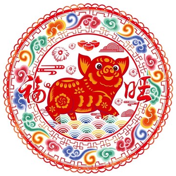 新年大福字門貼春節裝飾喜字門貼靜電貼剪紙玻璃貼場景布置窗花大