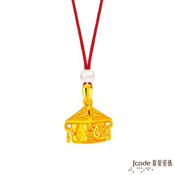 J code真愛密碼金飾 白沙屯 迷你粉紅超跑神轎硬金墜子 送項鍊